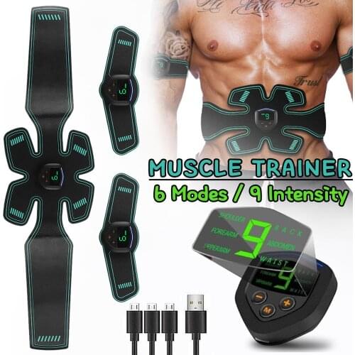 Electric Muscle Stimulator EMS Abdominal Muscle Stimulator Trainer Fitness Abdominal Muscle Training Device Fitness Equipment