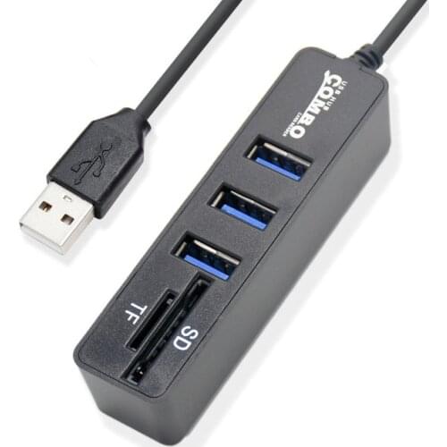 USB Hub 2.0 Hub USB Splitter High Speed 3 6 Ports 2.0 Hub TF SD Card Reader All In One For PC Computer Accessories