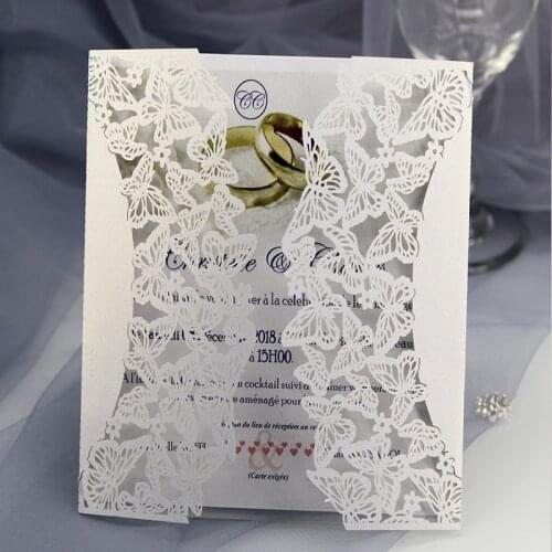 Beautiful Butterflies Invitation Card Wedding Mariage Invitations Business Supplies Gift For Guests