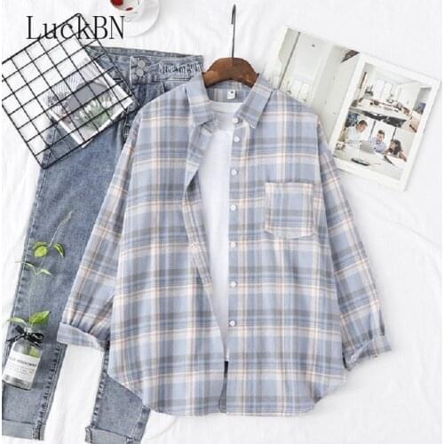 LuckBN Women's Oversized Shirts