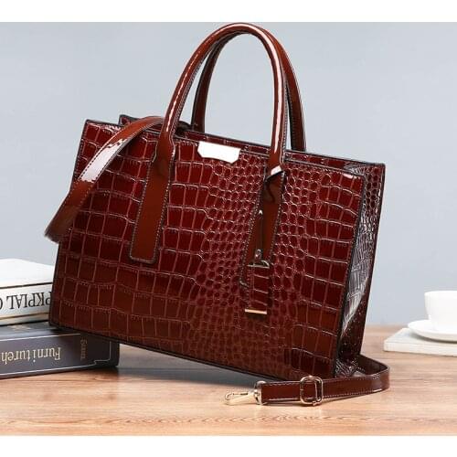 Designer fashion womens Handbag Shoulder Bag luxury crocodile composite bag simple leather large capacity handbag shopping bag