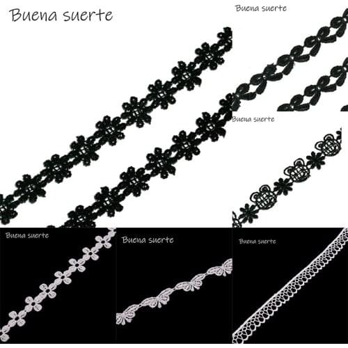 New ! 2 Yards/lot 6 Kinds of Style Narrow Small Butterfly Handmade Trim Material Lace Fabric Ribbon DIY Garment Sew Accessories