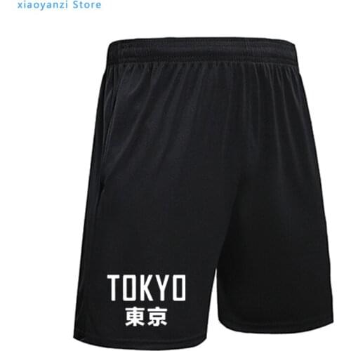2021 New Fashion Brand Mens running pant Harajuku shorts Tokyo City Printing sports short pants Hip Hop Streetwear XL Plus Size