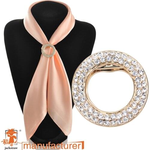 Jackstraw New design!Fashion style china rhinestone brooch scarf brooches buckle round brooch brooches for wedding wholesale