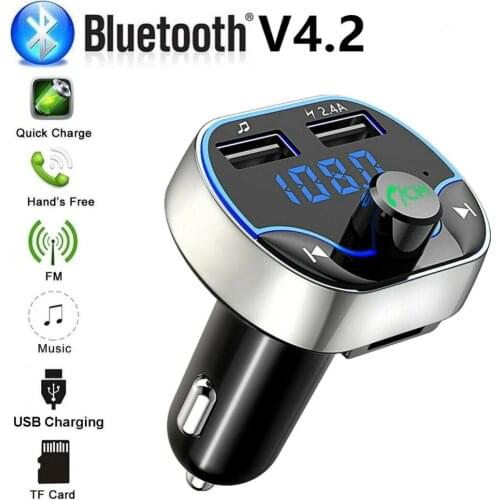 One-key Fashionable Brand-new Convenient Answer Car Cigar Plug Bluetooth FM Transmitter MP3 Player Radio Kit USB Holder