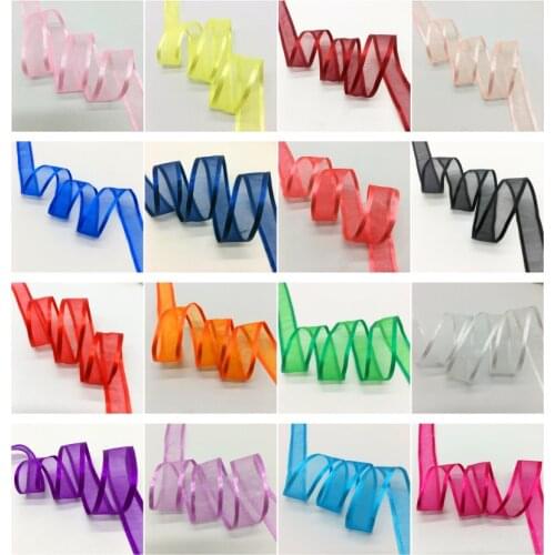 Wholesale 5Yards 3/4"(20mm)Broadside Organza Ribbon Bow Wedding Christmas Party Wrapping Decoration Lace Crafts Pick Colors