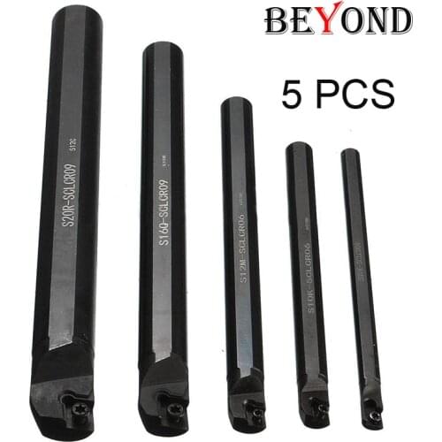 OYYU Hot Sale 5Pcs/Lot 7 10 12 16 20mm SCLCR Lathe Turning Holder Boring Bar Insert For Semi-finishing S7/S10/S12/S16S20-SCLCR09