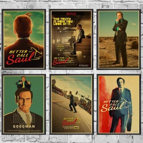American TV Poster Better Call Saul Wall Stickers Vintage Poster Prints High Quality For Bar And Home Decor