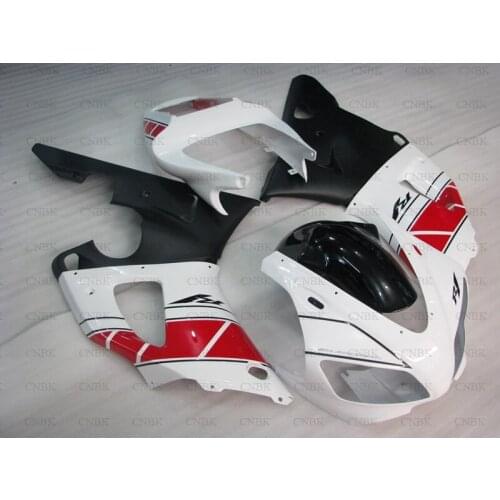 Plastic Fairings for YZF R1 98 for YAMAHA YZFR1 Motorcycle Fairing 98 for YAMAHA YZFR1 Abs Fairing 1998 - 1999 Red White 50th