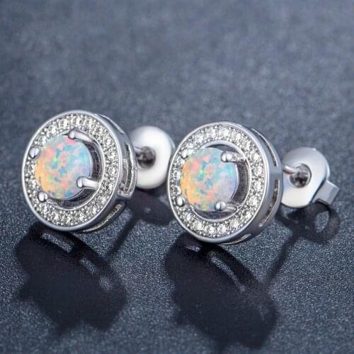 Women Earrings 1 Pair Elegant Crystal Rhinestones Stud Earrings For Women Fashion Accessories Jewelry Gift