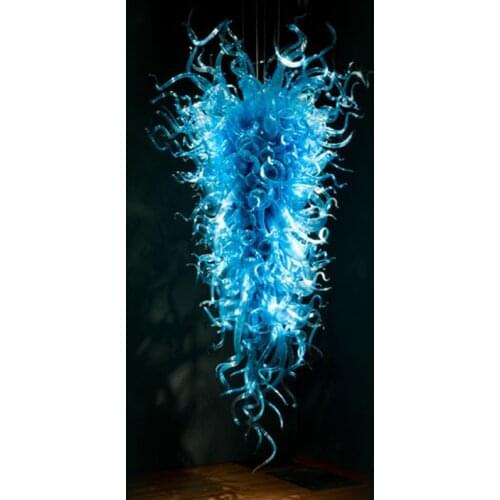 Modern Art Deco Blown Murano Glass Chandeliers Blown Glass Chain Pendant Lamps