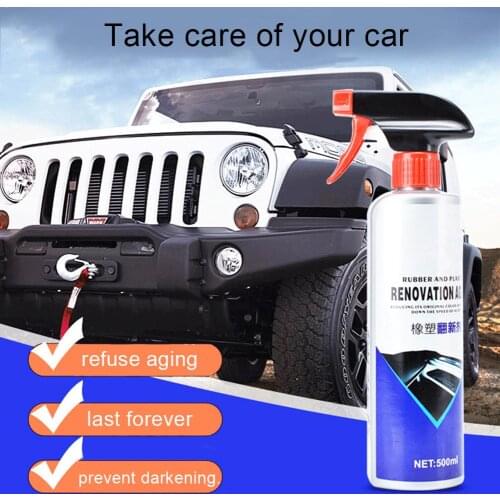 500ml Car Washing Refurbish Repair Polish Spray Cleaning Car Evaporator Liquid Car Detailing Car Plastic Restorer Care Maintenan