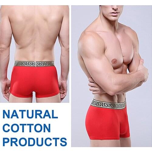 Mens Boxers 95% High Quality Cotton Underwear Wide Belt Sports Dry Breathable Sweat Absorbing Discount Multiple Pieces