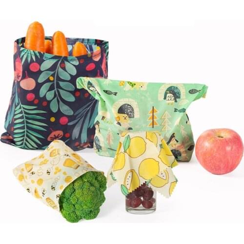 Zero Waste Reusable Beeswax Cloth Wrap Food Fresh Bag Lid Cover Stretch Lid Jungle Party Bees wax wrap plastic wrap