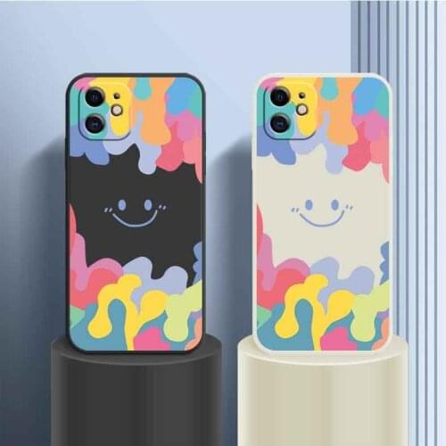 Liquid smiley For HUAWEI P40 PRO Accessories Soft Shell HONOR 20 8X 9X PRO Silicone Y9 P Smart z Nova5T 5I Straight Edge Thin