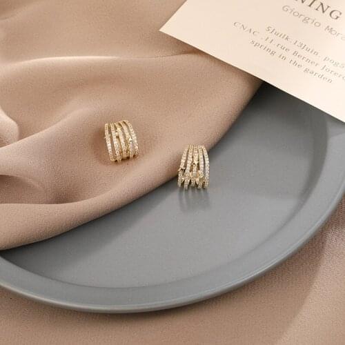 1 unit Fashion Ear Clip No Hole 5 layer Star Earrings For Women Korean Style Jewellery Gift