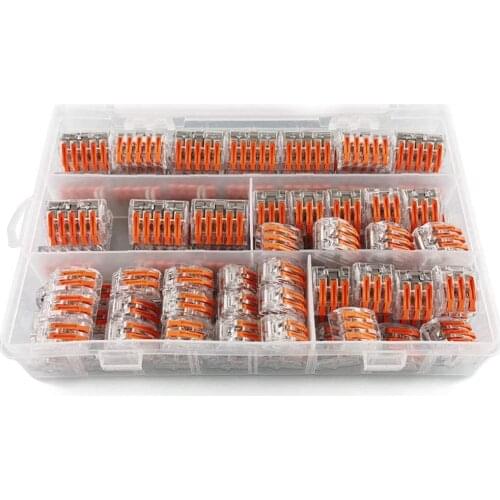 3/5/100pcs Mini Fast Wire Cable Connectors Universal Compact Conductor Spring Splicing Wiring Connector Push-in Terminal Block