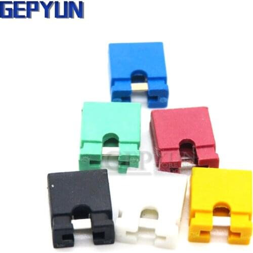 100PCS Pitch 2.4mm Pin Header jumper shorted cap & Headers & Wire Housings Black yellow white green red blue For Arduino Gepyun