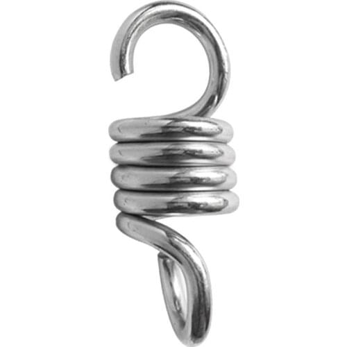 2pcs Steel Hanging Chair Hook Heavy Duty Suspension Hook Spring For 2-3 Seat Hanging Chair Garden Swing Fasteners Hook Silver