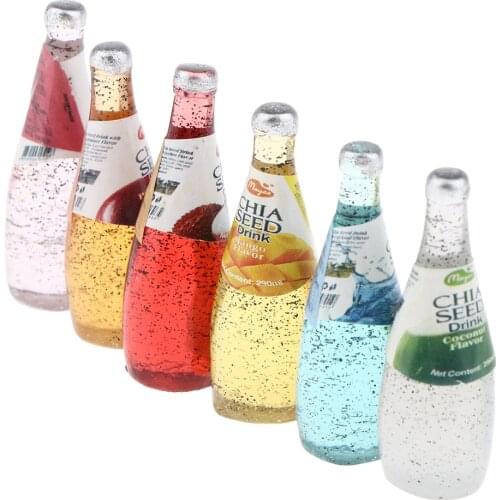 6pcs Dollhouse Mini Tableware Decor Cocktail Bottles Home Sence Party Accs