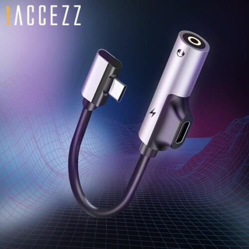 !ACCEZZ Type C Audio Adapter Fast Charging 3.5mm Earphone Connector For Xiaomi Mi 6 5 Huawei Mate 10 Pro 3.5 Jack Aux Splitter