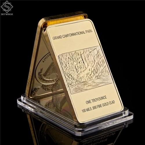 The American Bald Eagle Fine Gold Bullion Bar One Troy Ounce 100 Mills .999 Fine Gold Clad Grand Canyon National Park