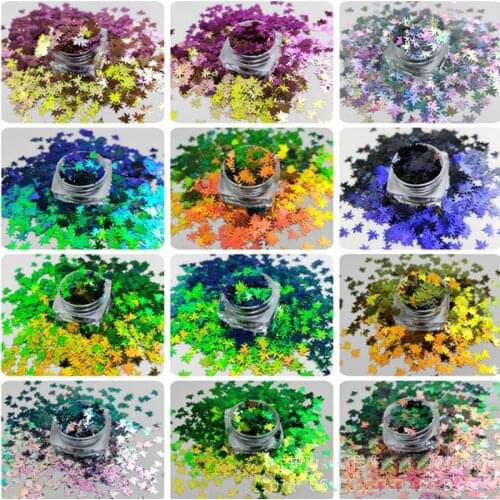 100G Color Shift Nail Glitter - Chameleon Stars /Maples Hexagon Color Shift Glitter Chunky to Fine CHAMELEON Glitter Mix,J87899