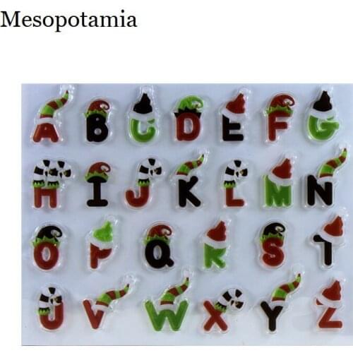 DIY Scrapbooking Albums Christmas Letters Stamps Seal Embossing Silicone Transparent Arts Crafts Stamp Decoration Stamps Seal