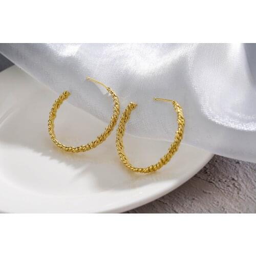 HECHENG,1 Pair,new trendy metal big ear stud, ear ring cz for women, personality fashion chain hoop earrings