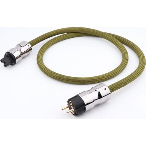 D503 OFC pure copper Power Cable audio Power Cord with krill Glod plated EU Plug AC cable line