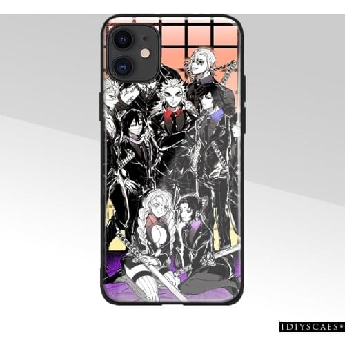 Kimetsu no Yaiba Hashira anime Tempered Glass Soft Silicone Phone Case For iPhone SE 6s 7 8 Plus X XR XS 11 Pro Max Cover Shell