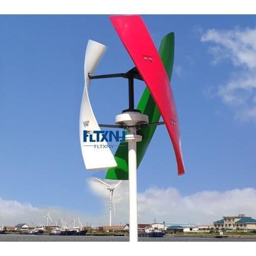 China Factory 600w Vertical Wind Turbine 12V 24V 48V Generator Three Colors Wind power for home use