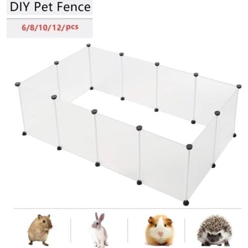 White Indoor DIY Playpen Exercise Training for Small Animals Puppy Rabbits Bunnies Kittens Cat Dog Pig Hedgehog Gerbil Pet Fence