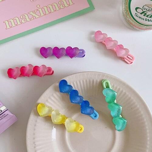 Fashion New Candy Love Hair Clip Retro Hairpin Accessories Kids Girls Children Barrette Headdress Duckbilled Hairpin Solid Color