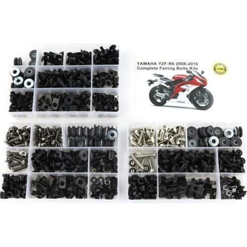 Motorcycle Full Fairing Bolts Kit Washer Fastener Clips Steel Fit for Yamaha YZF R6 2008 2009 2010 2011 2012 2013 2014 2015 2016