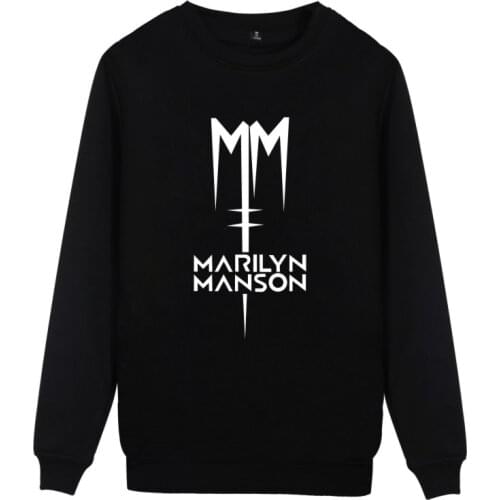 Marilyn Manson Hoodie Sweatshirt Men Popular Rock Band Winter Pullover Hoodies Men Streetwear Marilyn Manson Tracksuit Clothes