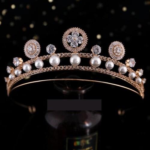 Luxury Baroque Rhinestone Crystal Bridal Tiaras Diadem Wedding Crowns Queen Headband Women Pageant Hair Jewelry Hair Accessories