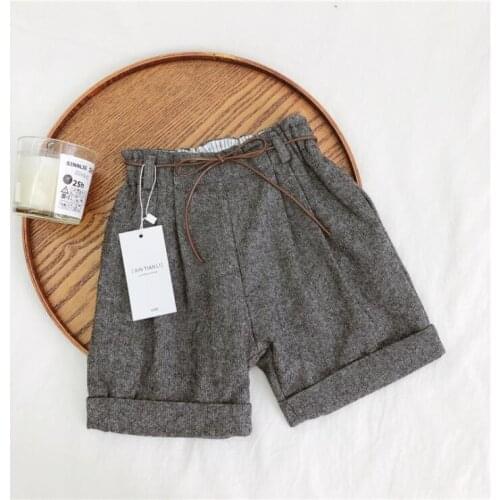 2020 New Arrival Girls Woolen Shorts Autumn Cotton Fashion Girls Shorts 1-6 Years QV281