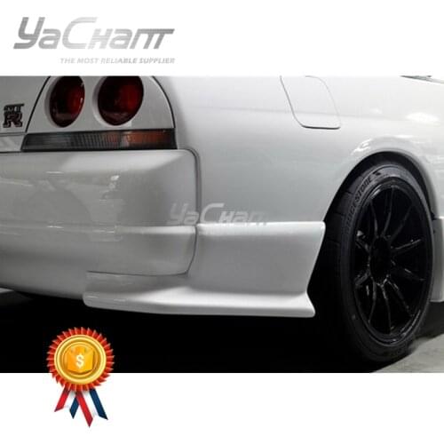 Car Styling FRP Fiber Glass Rear Spats Addon Fit For 1995-1998 Skyline R33 GTS TS Style Rear Bumper Corner Attachment
