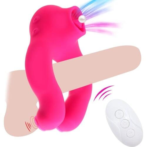 Vibrating Penis Sleeve Ring Dildo Sucking Sex Toys for Men Cockring Adult Sex Toys for Couple Clitoris Stimulate Erotic Sex Shop