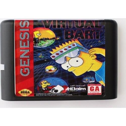 Virtual Bart 16 bit SEGA MD Game Card For Sega Mega Drive For Genesis