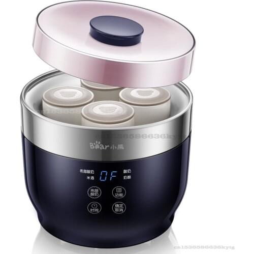 220V/20W Yogurt Machine Greek Yogurt Rice Wine Machine 1L Glass Liner + Sub Cup Household Made Yoghurt Machine