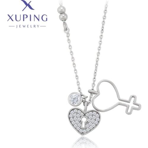 Xuping Jewelry New Arrival Rabbit Lovely Shaped Synthetic zircon Pendant Necklace Girl Birthday Gift S00076945