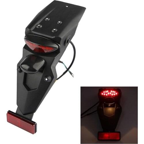 Motorcycle Rear Mudguard License Plate LED Tail Light for Yamaha