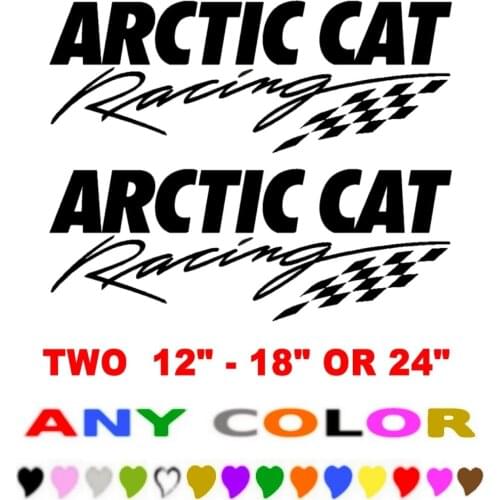 1Set ARCTIC CAT RACING STICKERS DECALS ANY COLOR SIZE SNOWMOBILE QUAD SLED 4X4