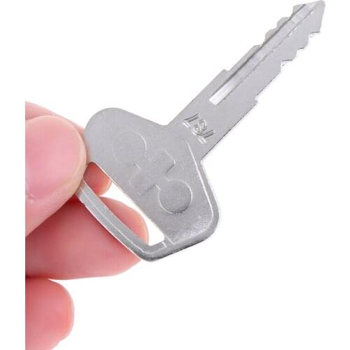 1pc Equipment Tractor Plant Key Excavator Loader Starter Replacement For Komatsu 787 Stainless Steel 55mm