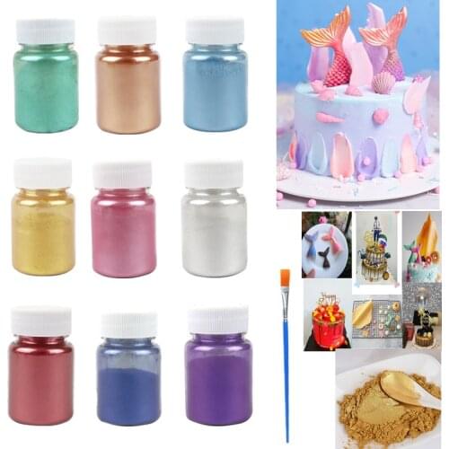 15 Edible Glitter Cake Decoration Powder Mousse Cake Macaron Chocolate Flash Powder Silver Pearl Powder Baking Color Dust