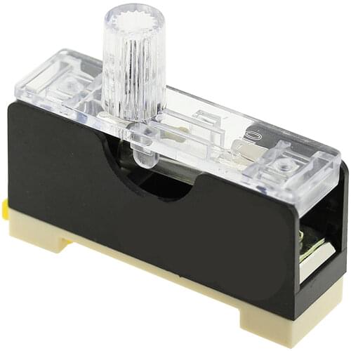 Free shipping 2PCS FS-101 6*30mm 250V 10A Guide Rail Type Fuse Holder with 10A Fuse FS-10