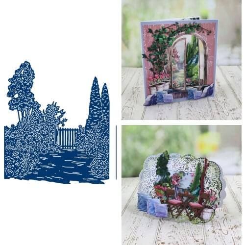 2021 Beautiful Garden Metal Cutting Dies Scrapbook Diary Decoration Stencil Embossing Template DIY Greeting Card Make Albums