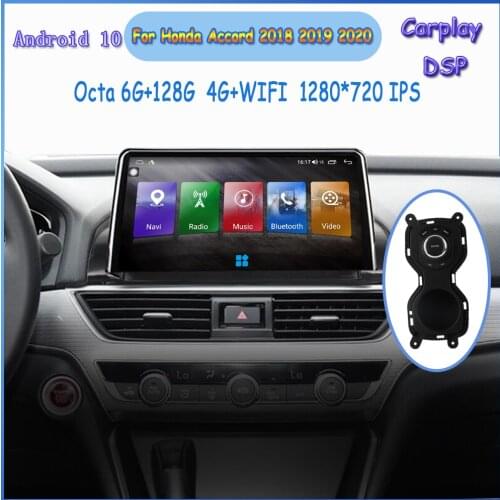 Android 10 Car radio For Honda Accord 10 2018 2019 2020 car dvd GPS navigation Stereo Tape Recorder Headunit Multimedia carplay